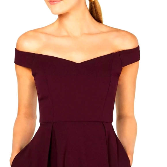 NWT Calvin Klein Off Shoulder High-Low Dress - Picture 6 of 9